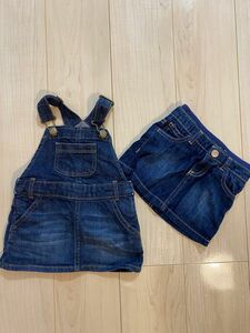 babyGAP オーバーオールスカート　OLDNAVY デニムスカート　子供服　80センチ