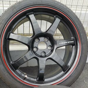 5H■溝あり クロススピード 2021/23年製 225/40R18 4本■の画像4