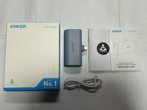 Anker Nano Power Bank モバイルバッテリー 5000mAh USB-C グレイッシュブルー