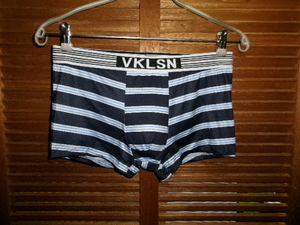 ｄ106　直輸入 VKLSN men's Underwear ソフトストレッチ3Dポーチボクサー　XXL　ネイビー/ブルーライン