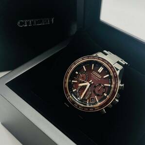 CITIZEN シチズン ATTESA アテッサ F950-0029S04 Eco-Drive 限定モデル Power of Antares エコドライブ 稼働 チタニウム 赤文字盤 8081の画像1