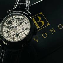 BVONO ヴォーノ B-5545 自動巻き スケルトン 稼働 オートマチック ベルト劣化 箱付 メンズ 腕時計 ボーノ コレクション 格安 1円出品 8089_画像1