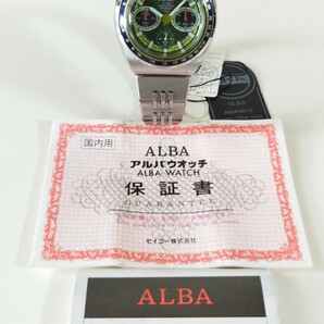 新品 未使用 デッドストック SEIKO セイコー ALBA アルバ クロノグラフ AKA ツノ  クォーツ デジタル 腕時計 ジャンク の画像2