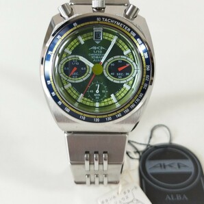 新品 未使用 デッドストック SEIKO セイコー ALBA アルバ クロノグラフ AKA ツノ  クォーツ デジタル 腕時計 ジャンク の画像4
