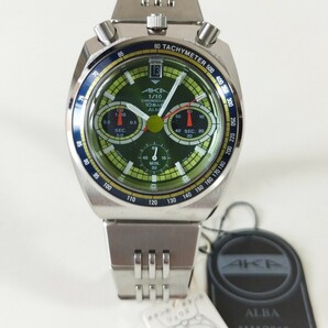 新品 未使用 デッドストック SEIKO セイコー ALBA アルバ クロノグラフ AKA ツノ  クォーツ デジタル 腕時計 ジャンク の画像3