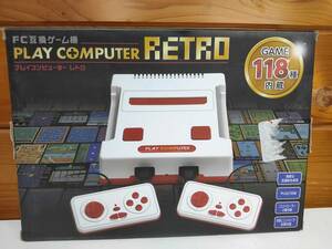 【中古動作確認美品】FC互換ゲーム機　PLAY COMPUTER RETRO 118種内蔵