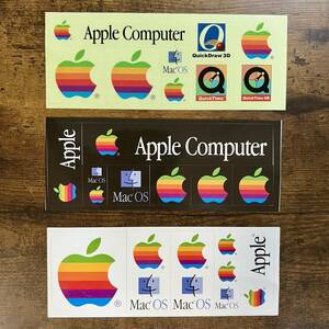 デッドストック Apple Computer Mac OS ステッカー アップル コンピューター レインボー ロゴ 非売品 ノベルティー Think Different 販促 