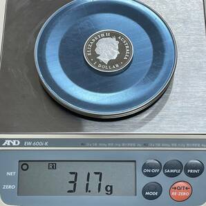 ＃2485 エリザベスⅡ世 オーストラリア 1ドル銀貨 1oz 999 SILVER 総重量約31.7ｇ 箱付き 現状保管品 詳細不明の画像4