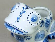 オランダ DELFT BLUE デルフトブルー・蛙／カエル・デルフト焼・小物入れ_画像3