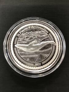 #5783 2021 year ( beautiful goods ) cent bin cent *g Rena Dean [ The tou whale ] original silver 1 ounce silver coin case attaching 