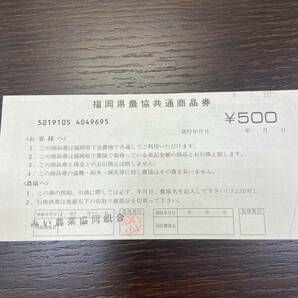 #6136 福岡県農協共通 商品券 500円 16枚 額面8000円分 未使用品 の画像3