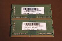 ほぼ未使用・美品 SAMSUNG サムスン 1R×16 PC4-3200 4GB×2=8GB DDR4 ノートパソコン用メモリ PC4-25600 4GB 260ピン DDR4 LAPTOP RAM_画像3