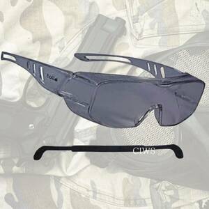 ボレーセーフティ OVERLIGHT II (オーバーライト2) スモーク+ CIWS眼鏡バンド メガネ着用の上から使用可能 ドライブ　ウォーキング