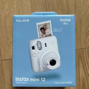 【新品未開封】 富士フイルム Instax mini12 クレイホワイト インスタントカメラ チェキ