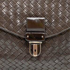 ボッテガヴェネタ BOTTEGA VENETA ビジネスバッグ ブリーフケース イントレチャート 鍵付き オールレザー 本革 A4収納可 メンズの画像9