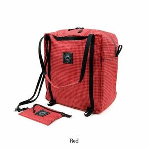 RawLow Mountain Works ハイカーズトート　red ポーチ付き　未使用　9900円　パッカブル