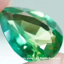 クリックポスト 大粒 18.52ct グリーンブルーグリーンシンセティックサファイア 524_画像2