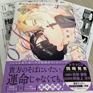 屋敷シマ著『憐れなβは恋を知らない』3巻、特典ペーパー付き【ほぼ未読】