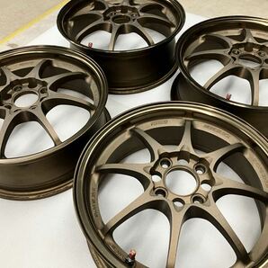 美品 鍛造 RAYS レイズ VR CE28N ボルクレーシング 15インチ ブロンズ 5.5J +45 4H PCD100 FORGED 4本セット シール美品 VOLK 4穴 軽自動車の画像6