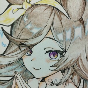 Art hand Auction Doujin عمل فني مرسومة باليد التوضيح Uma Musume رايس دش ورق ملون قلم رصاص ملون التناظرية Doujin التوضيح مرسومة باليد, كاريكاتير, سلع الانمي, رسم توضيحي مرسومة باليد