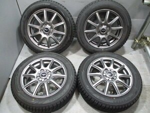 R408 中古スタッドレス 155/65R14 ×4.5J +45 美品アルミ 冬4本セット！ヨコハマ IG60 2022年 法人宛/営業所止め送料無料 N-BOX タント