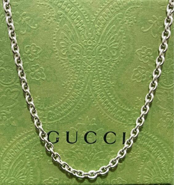 【即決/送料込み】正規品 GUCCI/グッチ あずきチェーンネックレス(約50cm)シルバー925/スターリングシルバー