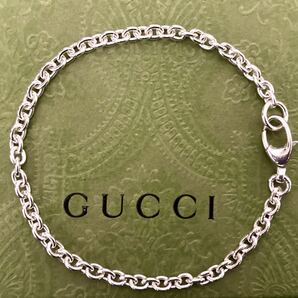 【即決/送料込み】正規品 GUCCI/グッチ チェーンリンク ブレスレット/あずきチェーン Ag925/シルバー925/スターリングシルバー(19.5cm)