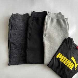 １６０cm UNIQLO ユニクロ　ドライ　スウェット　パンツ　ズボン　まとめ売り　PUMA プーマ　黒　グレー　