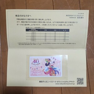 【送料無料】東京ディズニーランド株主優待１デーパスポート１枚【有効期限2024年6月30日まで】