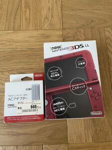 Newニンテンドー3DS LLメタリックレッド 任天堂 Nintendo 美品　充電器付き