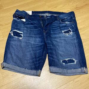 ホリスター デニムショーツ W36 HOLLISTER メンズ 正規品 ショートパンツ ハーフパンツ ショート インディゴ ジーンズ