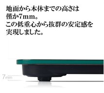 【電池付】グレー 体重計 コンパクト ミニ デジタル 計量 ヘルスメーター 薄型 健康管理 温度表示 ボディ スマート ガラス 計測_画像6