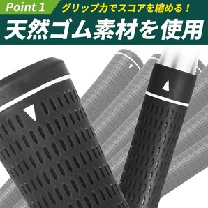 ゴルフグリップ 10本 セット 58口径 クラブ ラバー バックラインなし ドライバー アイアン ウェッジ 交換 防滑 送料無料 ゴム ブラック黒の画像3