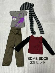 ２着セット　ボークス　MSDB,SDMB,SDCBサイズ　ディーラー様製スプレープリントTシャツ紫＆トップス（052）