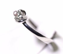 W-31☆クレージュ Pt950 ダイヤモンド 0.14ct リング 9号_画像2