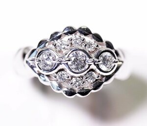 Y-81*Pt900 diamond 0.41ct ring 12 number a little over 