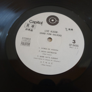 超稀少 白プロモ 赤盤 帯付 グランド・ファンク・レイルロード ライヴ・アルバム (CP9485B) 2LP GRAND FUNK LIVE ALBUM LP PROMO OBIの画像3