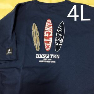 ▼1328　ハンテン　HANGTEN 半袖Tシャツ 4Lサイズ 濃紺　未使用新品　タグ付　　