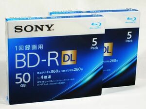 # SONY BD-R DL 1 times video recording for 50GB 4 speed 5 sheets pack 2 piece set (5BNR2VJPS4)