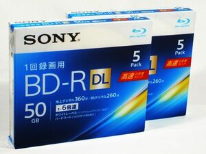 # SONY BD-R DL 1 times video recording for 50GB 6 speed 5 sheets pack 2 piece set (5BNR2VJPS6)