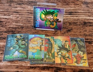 希少 良美品ドラゴンボール カードダス アマダ 公式 USA版 キラ カード まとめ売り 6枚 かぶり無し 究極博入場カード 採用絵 1996年製