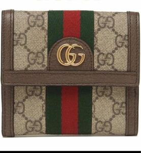 GUCCI 【新品未使用】GUCCI [グッチ] 折財布 レディース 523173 96IWG 2288ブラウン 