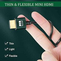 【訳有未使用】3M Thsucords 細柔らかい & 薄型 ミニ HDMI to HDMI ケーブル 3M.…_C_1956_画像5