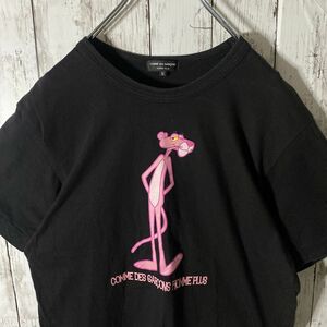 コムデギャルソン　ピンクパンサー　 Tシャツ 半袖Tシャツ 古着 ブラック　デカデザイン　両面デザイン　ユニセックス　