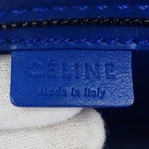 セリーヌ CELINE バッグ レディース ブランド ハンドバッグ ショルダーバッグ 2way レザー ラゲージ ナノショッパー ブルー ゴールド金具_画像7