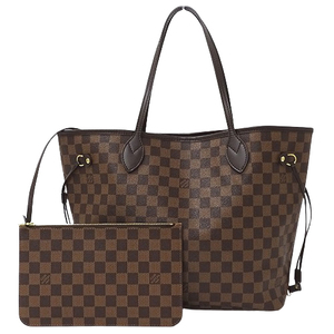 ルイ ヴィトン LOUIS VUITTON バッグ ダミエ レディース ブランド トートバッグ ネヴァーフル MM N41358 ブラウン ポーチ付き A4 大容量