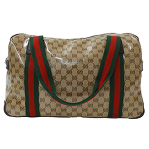 グッチ GUCCI バッグ レディース メンズ ブランド GGクリスタル ボストンバッグ ブラウン ベージュ 374769 旅行 カジュアル 肩がけ 2way 茶_画像2