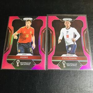 Rodri & Foden / 2022 PANINI PRIZM WORLD CUP SOCCER Pink ×2 パラレルカード 2枚セット ロドリ フォーデン マンチェスターシティ マンC