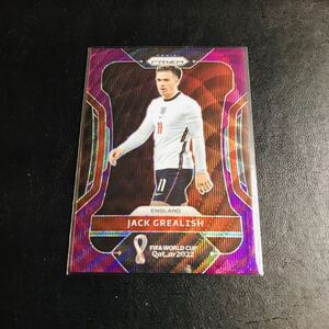 Jack Grealish / 2022 PANINI PRIZM WORLD CUP SOCCER Purple Wave #/99 パラレルカード 99枚限定 グリーリッシュ マンC イングランド代表