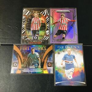 Mikkel Damsgaard / 2022-23 PANINI SELECT PRIZM Obsidian PREMIER LEAGUE EPL /25 Zebra カード 4枚セット ダムスゴー ブレントフォード